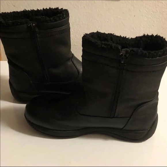 Snappy Weather Proof Boots Size 10 Women’s Pull‎ On Faux Fur Black - Picture 6 of 9